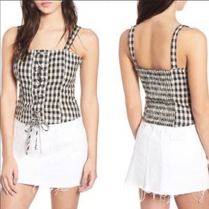 Tinsel Gingham Corset Top